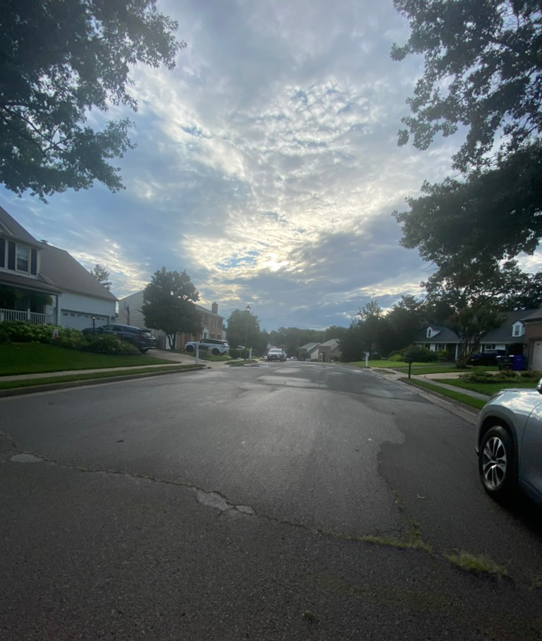 photo of the sky on my morning ride